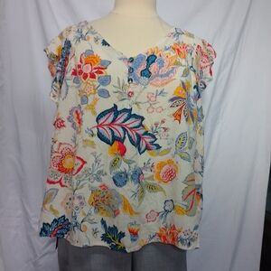 Cynthia Rowley Multicolor Floral Blouse